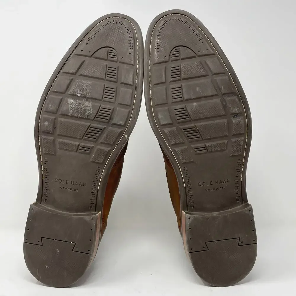 Cole Haan Brown Warren Welt Wingtip Oxfords Mens 10 *READ*